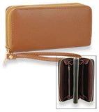 Dual Accordion Wristlet Wallet - Tan