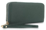 Dual Accordion Wristlet Wallet - Green