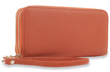 Dual Accordion Wristlet Wallet - Orange