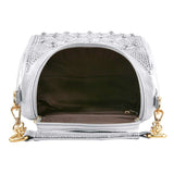 Rhinestone Design Top Flap Petite Handbag