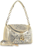 Rhinestone Design Top Flap Petite Handbag