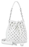 Rhinestone Studded Drawstring Hobo