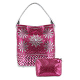 Daisy Rhinestone Tall Hobo Handbag Set