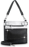 Front Pocket Sparkling Hobo - Silver