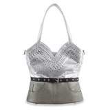 Corset Design Rhinestone Pattern Tote