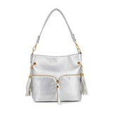 Rhinestone Zip Hobo Handbag