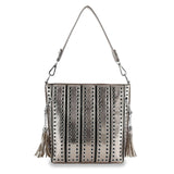 Riveted Layered Hobo Crossbody