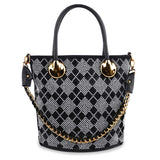 Chain Accented Tote Handbag