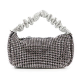 Ruched Sparkling Stone Fashion Bag