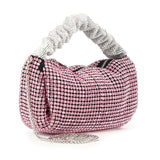 Ruched Sparkling Stone Fashion Bag