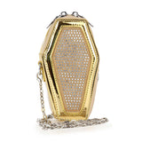 Rhinestone Coffin Style Petite Patent Shoulder Bag