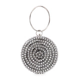 Circular Rhinestone Evening Bag