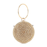 Circular Rhinestone Evening Bag