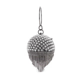 Rhinestone Fringe Accented Evening Bag