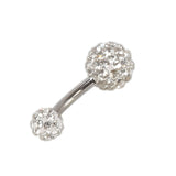 Set of 10 Dazzling Belly Button Rings