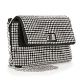 Twist Lock Rhinestone Clutch Shoulder Bag