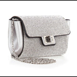 Twist Lock Rhinestone Clutch Shoulder Bag