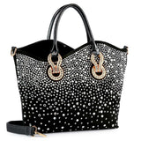 Rhinestone Ombre Design Elegant Tote