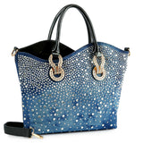 Rhinestone Ombre Design Elegant Tote