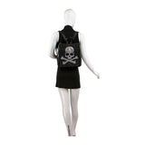 Skull Design Sparkling Rhinestone Backpack