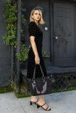 Dazzling Wing Design Rhinestone Tote