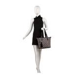 Rhinestone Signature Print Classic Tote Bag