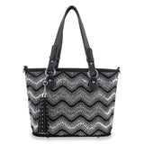 Rhinestone Pattern Tote Handbag