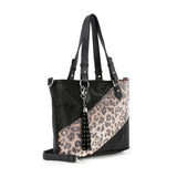 Bold Rhinestone Accent Tote Handbag