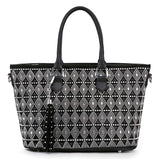 Rhinestone Patterned Tote Handbag