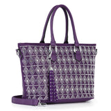 Rhinestone Patterned Tote Handbag