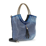 Decorative Rhinestone and Tassel Tote