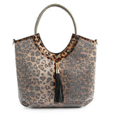 Decorative Rhinestone and Tassel Tote