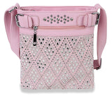 Diamond Bling Crossbody Sling - Pink