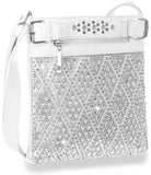 Diamond Bling Crossbody Sling - White