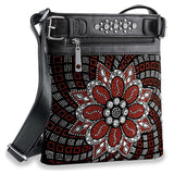 Boho Rhinestone Flower Crossbody Sling