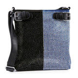 Two-Tone Rhinestone Crossbody Sling