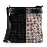 Two-Tone Rhinestone Crossbody Sling