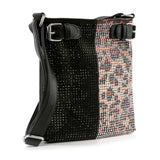 Two-Tone Rhinestone Crossbody Sling