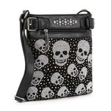 Rhinestone Skull Pattern Crossbody Sling