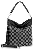 Rhinestone Checkerboard Design Hobo