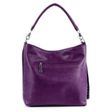 Tassel Accented Rhinestone Hobo Handbag