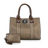 Accessorized Twist-Lock Handbag