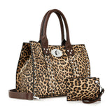 Accessorized Twist-Lock Handbag