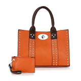 Accessorized Twist-Lock Handbag