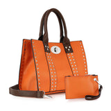 Accessorized Twist-Lock Handbag