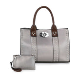 Accessorized Twist-Lock Handbag