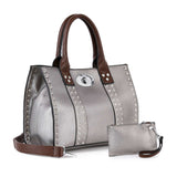 Accessorized Twist-Lock Handbag