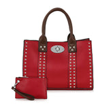 Accessorized Twist-Lock Handbag