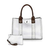 Accessorized Twist-Lock Handbag