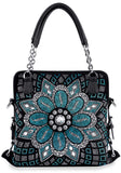 Boho Inspired Rhinestone Pattern Handbag